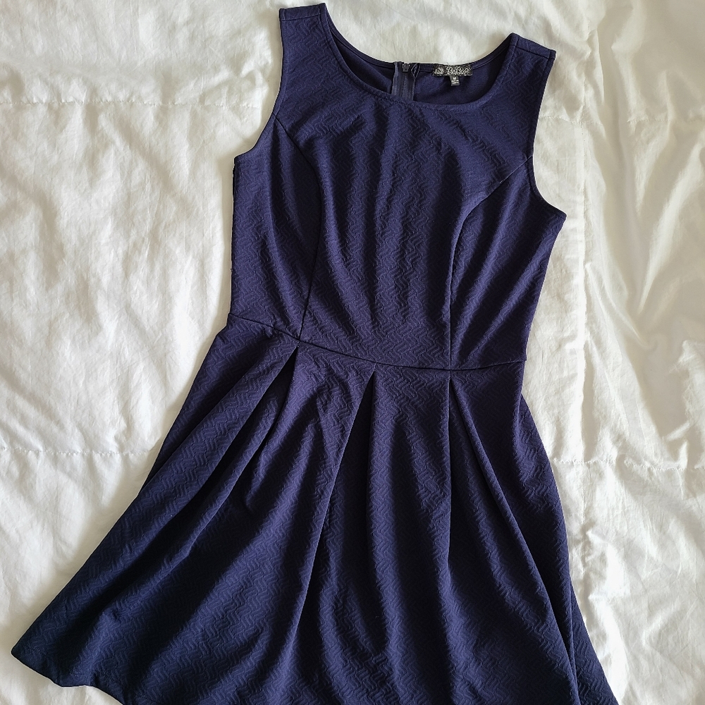 ✨LAST CHANCE | Navy Fit Flare Sleeveless Dress
